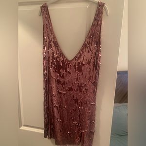 Free people pink sequin dress
